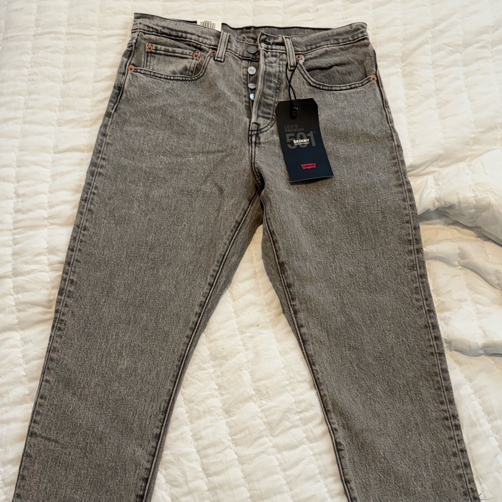Levi's 501 Women's Skinny Jeans in Charcoal - size 27